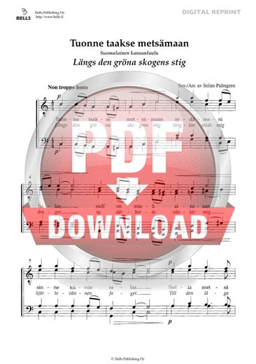 Trad. (arr. Selim Palmgren): Tuonne taakse mets&auml;maan