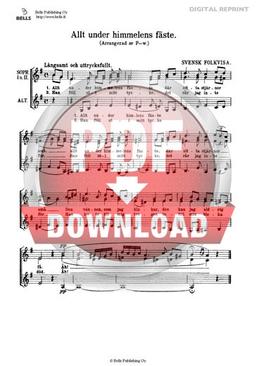 Trad. (arr. Hanna Pegelow): Allt under himmelens f&auml;ste (coro de voces blancas)
