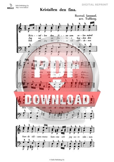 Trad. (arr. Otto Fredrik Tullberg): Kristallen den fina