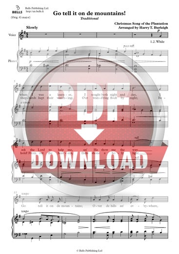 Trad. (arr. Harry T. Burleigh): Go tell in on de mountains
