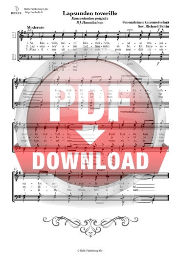 Trad. (arr. Richard Faltin): Lapsuuden toverille