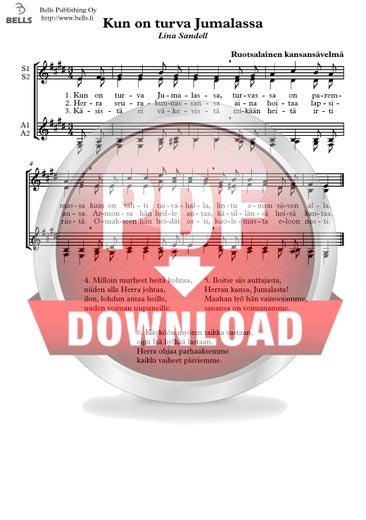 Trad. (arr.): Kun on turva Jumalassa (coro femenino)