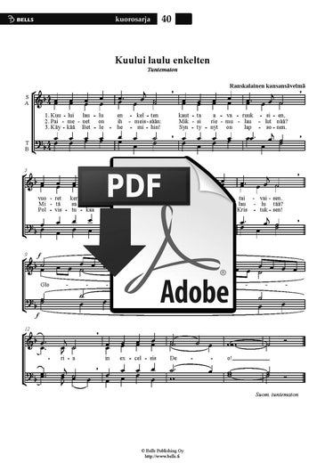 Trad.: Kuului laulu enkelten (coro mixto)