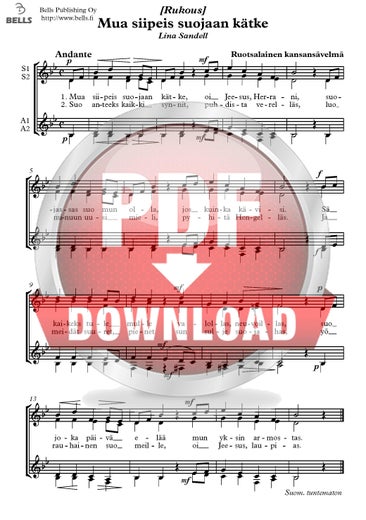 Trad. (arr.): Mua siipeis suojaan k&auml;tke (coro femenino)