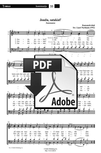 Trad. (arr. Lauri Nurkkala): Joudu, satakiel'